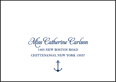 Harbor Beach Letterpress Reply Envelope Design Medium reply card envelope