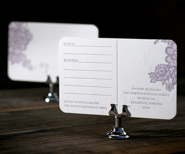 Letterpress wedding invitations 