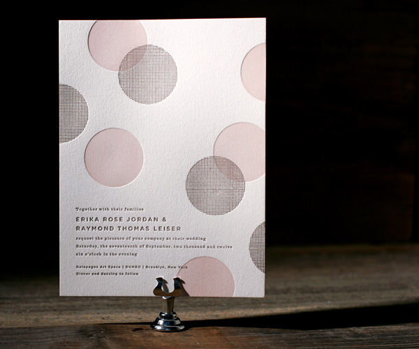 Letterpress wedding invitations 