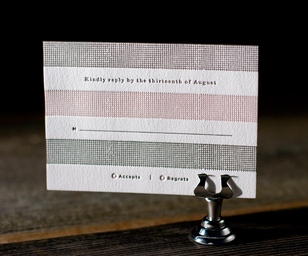 Letterpress wedding invitations 